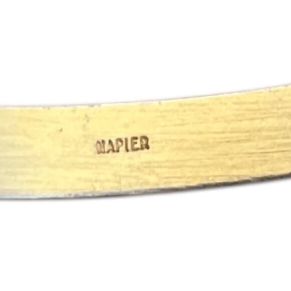 Vintage Gold-Tone Textured Bangle Bracelet by Napier - Picture 2 of 2